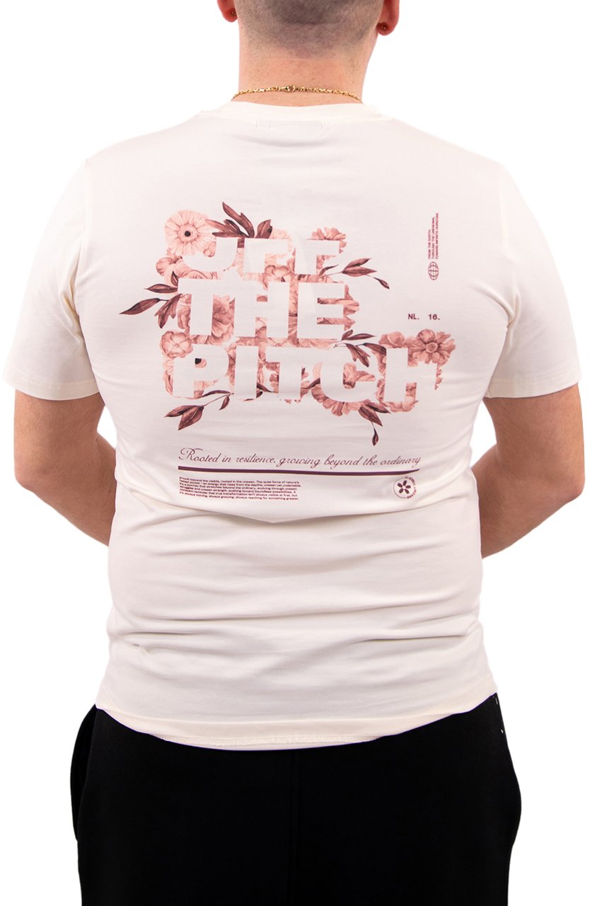 OFF THE PITCH Blossom Slim Fit Tee Beige