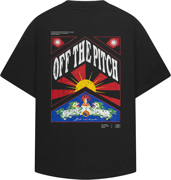 OFF THE PITCH OFF THE PITCH Season Oversized Tee Zwart