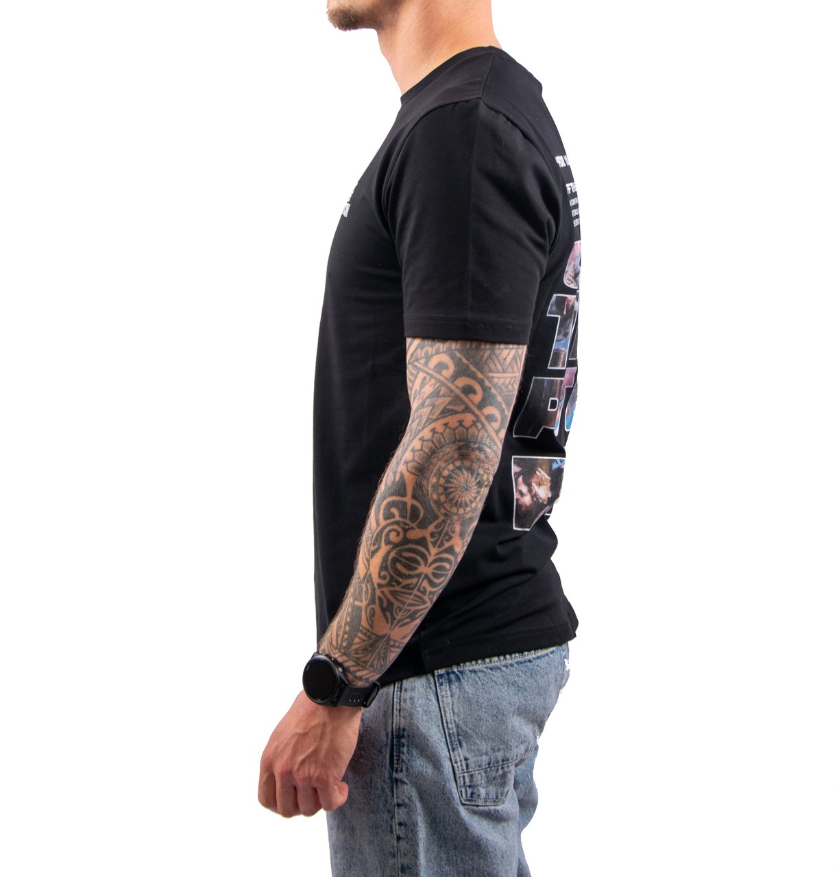 OFF THE PITCH OFF THE PITCH Saint Slim Fit Tee Zwart