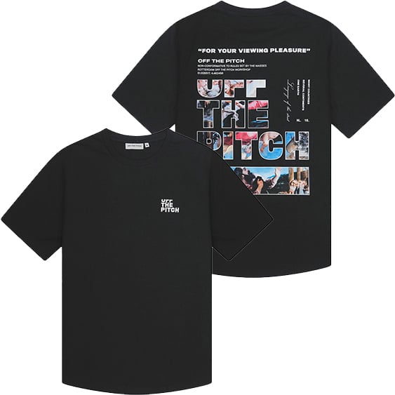 OFF THE PITCH OFF THE PITCH Saint Slim Fit Tee Zwart