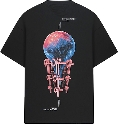 OFF THE PITCH OFF THE PITCH World Loose Fit Tee Zwart
