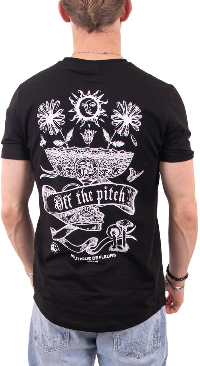 OFF THE PITCH Botanic Slim Fit Tee Zwart