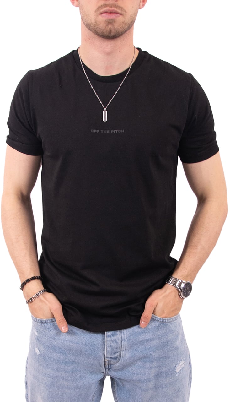 OFF THE PITCH Botanic Slim Fit Tee Zwart