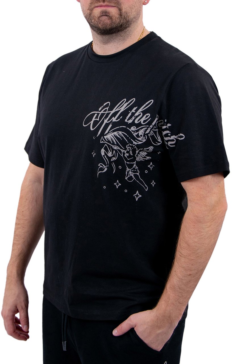 OFF THE PITCH Guardian Regular Fit Tee Zwart