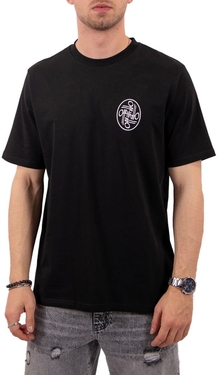 OFF THE PITCH Never Settle Regular Fit Tee Zwart