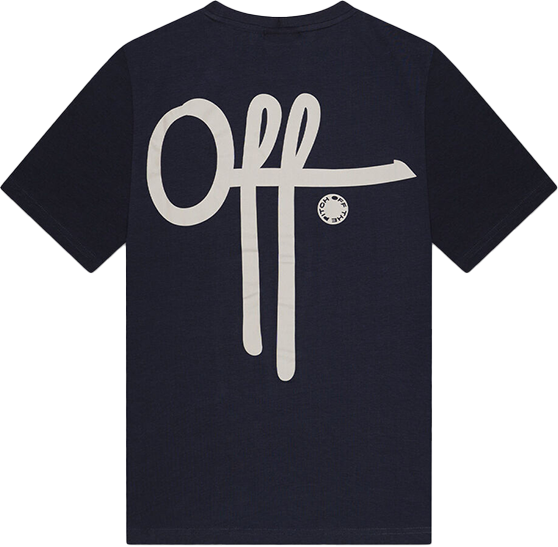 OFF THE PITCH OFF THE PITCH Fullstop Slim Fit Tee Blauw