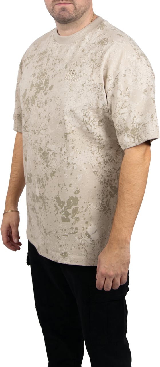 OFF THE PITCH OFF THE PITCH Blotch loose Fit Tee Beige