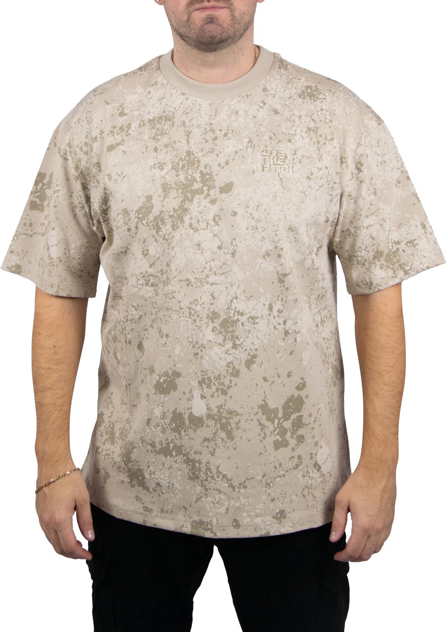 OFF THE PITCH OFF THE PITCH Blotch loose Fit Tee Beige