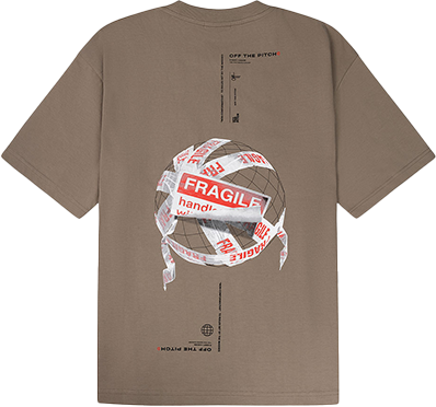 OFF THE PITCH OFF THE PITCH Fragile World Loose Fit Tee Beige
