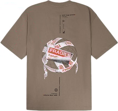 OFF THE PITCH OFF THE PITCH Fragile World Loose Fit Tee Beige