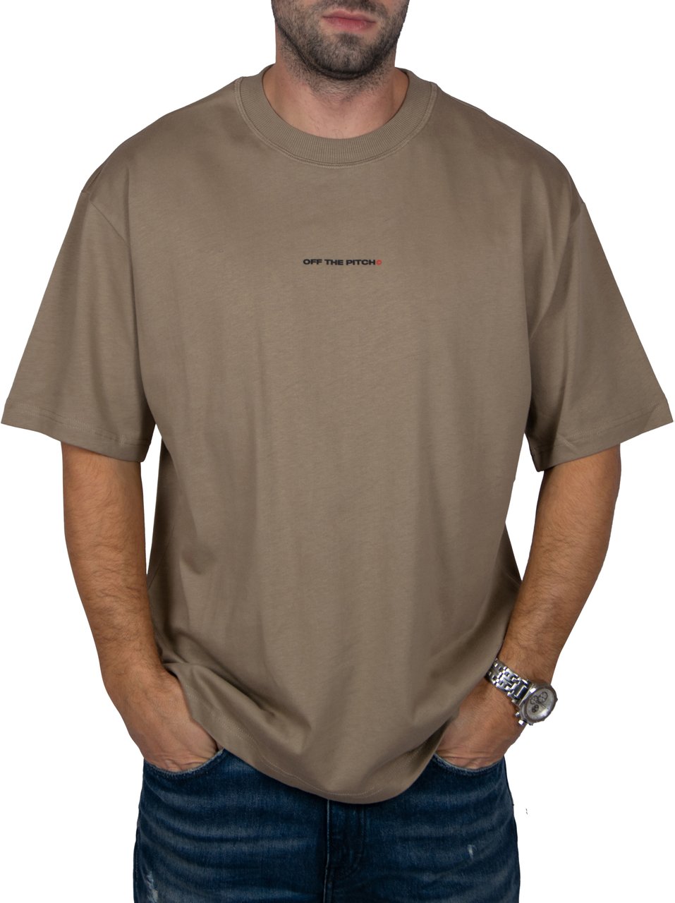 OFF THE PITCH OFF THE PITCH Fragile World Loose Fit Tee Beige