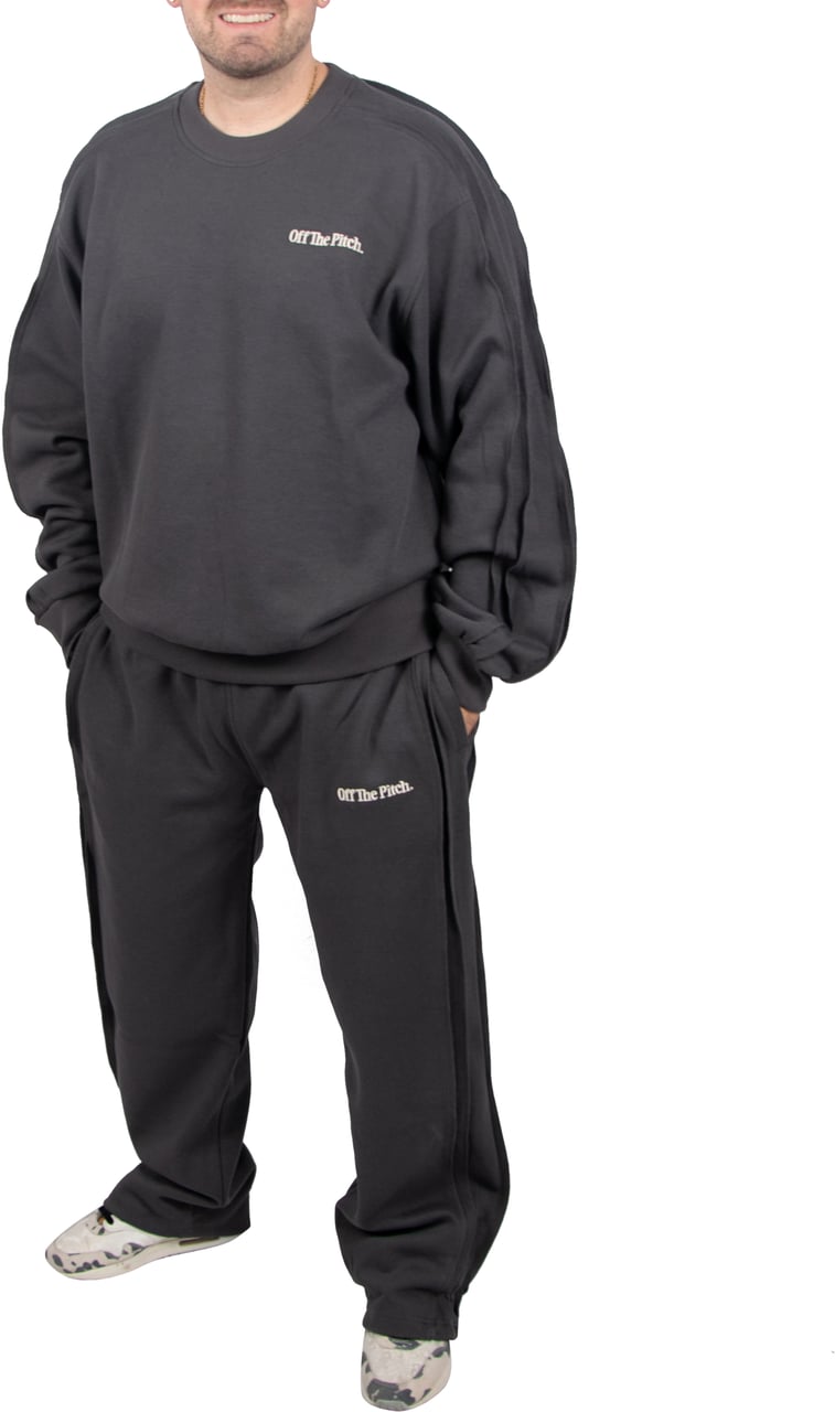 OFF THE PITCH OFF THE PITCH Raw Edge Panel Crew Grijs