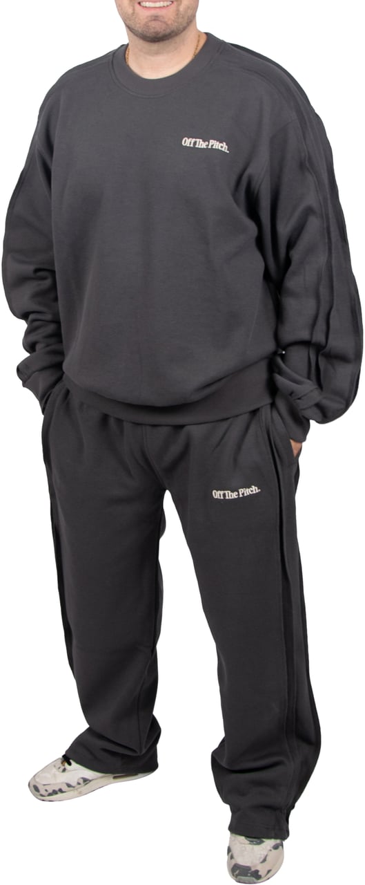 OFF THE PITCH OFF THE PITCH Raw Edge Panel Pants Grijs