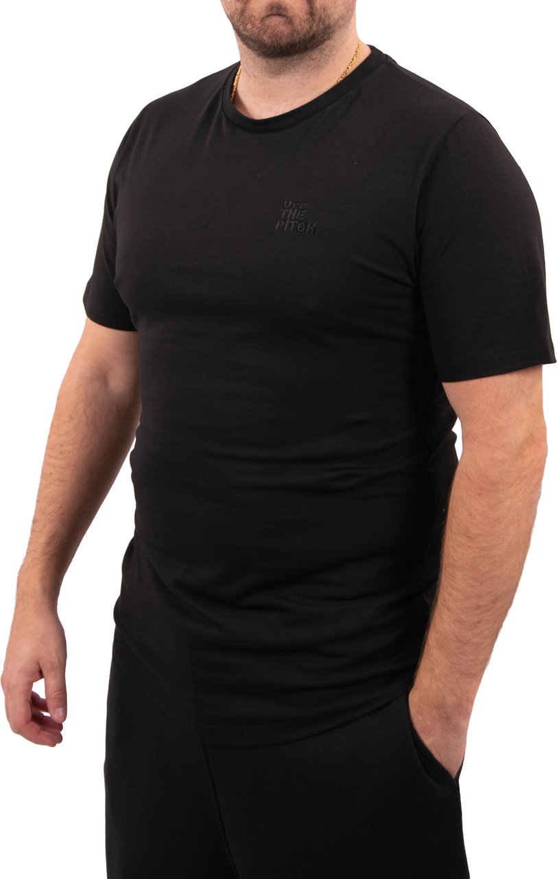 OFF THE PITCH OFF THE PITCH Blossom Slim Fit Tee Zwart