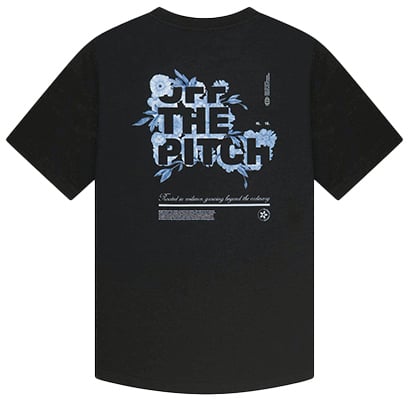 OFF THE PITCH OFF THE PITCH Blossom Slim Fit Tee Zwart