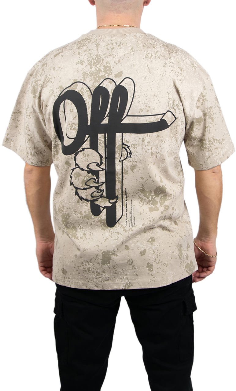 OFF THE PITCH Blotch loose Fit Tee Beige
