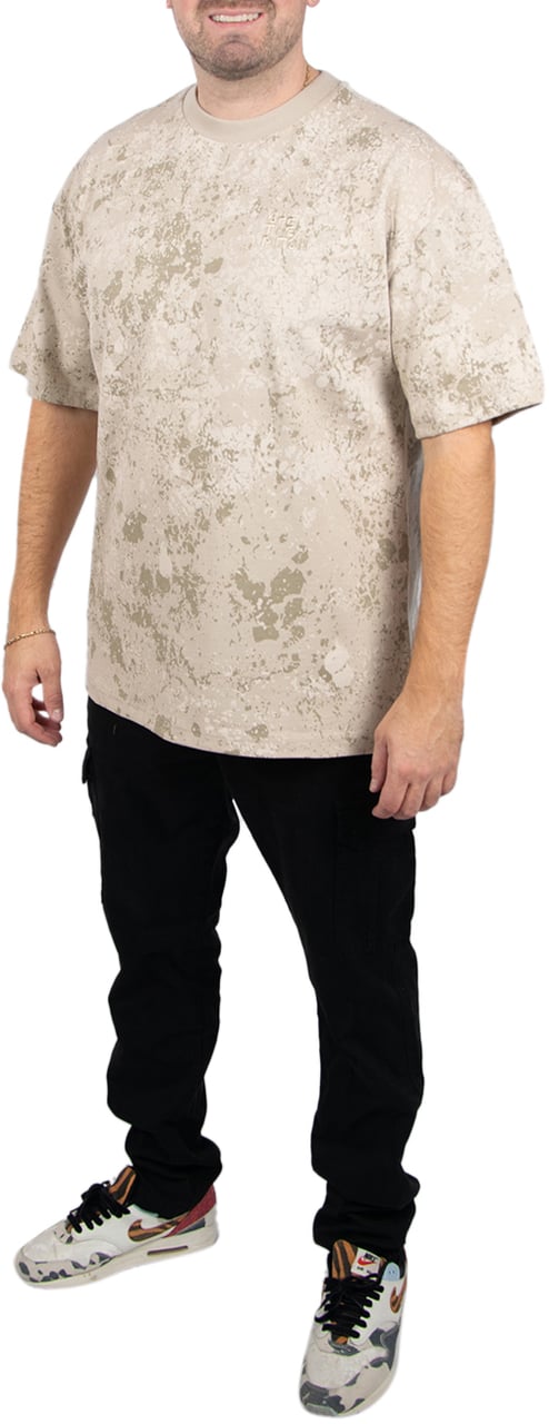 OFF THE PITCH Blotch loose Fit Tee Beige