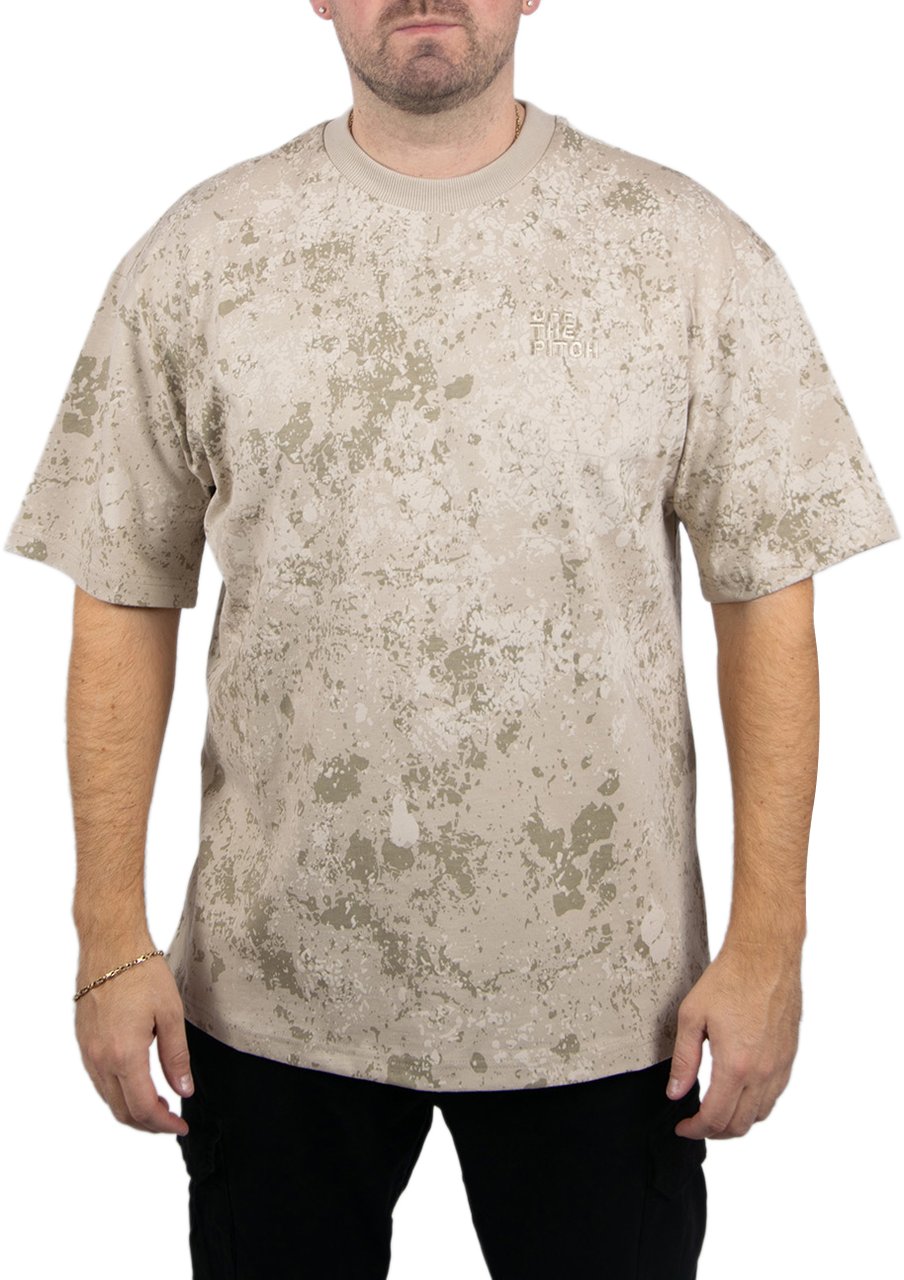 OFF THE PITCH Blotch loose Fit Tee Beige