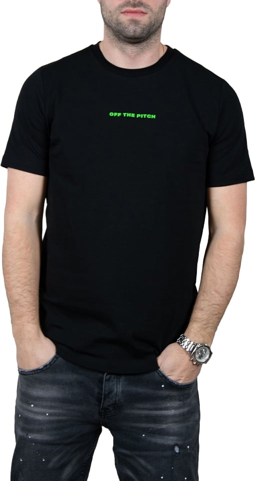 OFF THE PITCH Duplicate Slim Fit Tee Zwart