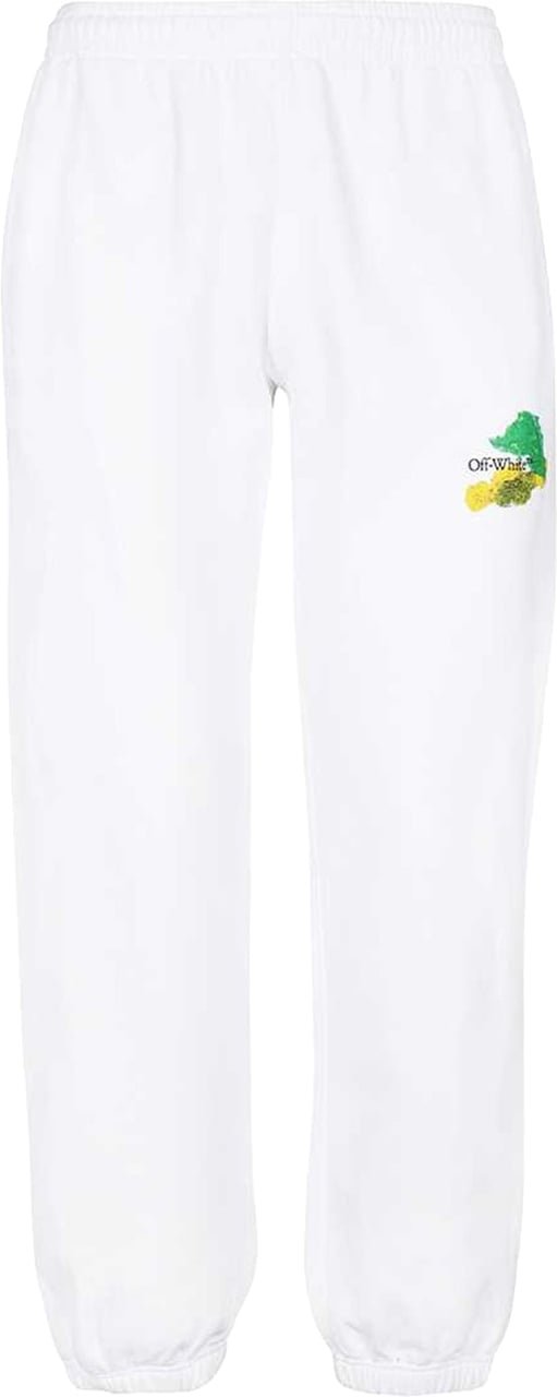 Off-White Cotton Logo Sweatpants Wit
