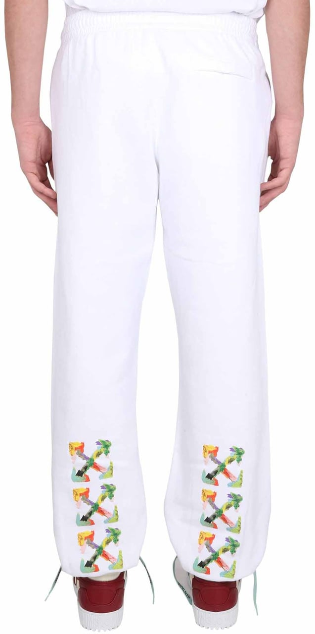 OFF-WHITE Off-White Cotton Logo Sweatpants Wit