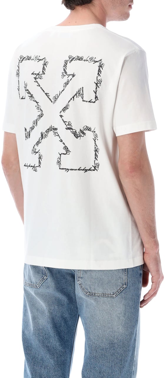 OFF-WHITE Script Arrow Slim Tee Bianco Wit