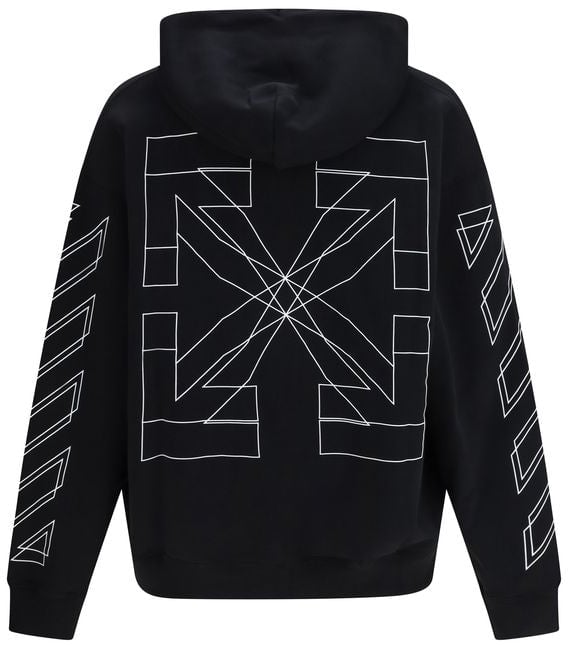 Off-White Black Cotton Sweatshirt Zwart