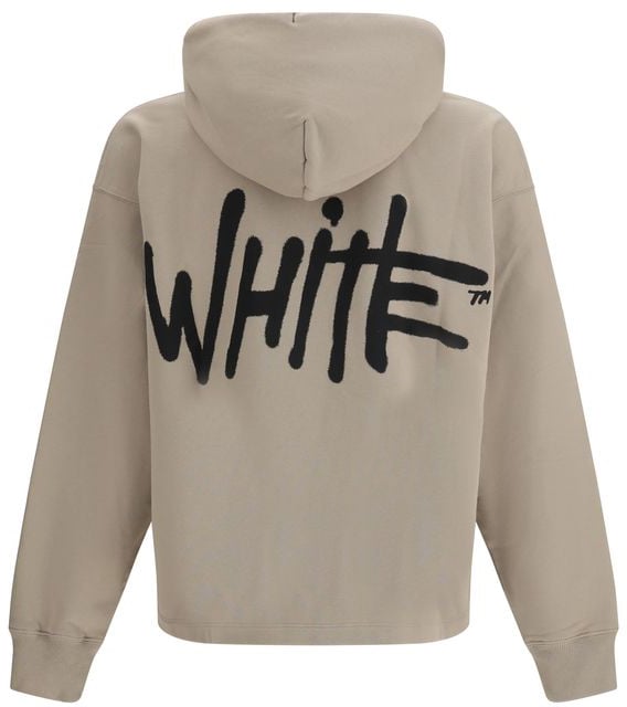 Off-White Beige Cotton Sweatshirt Beige