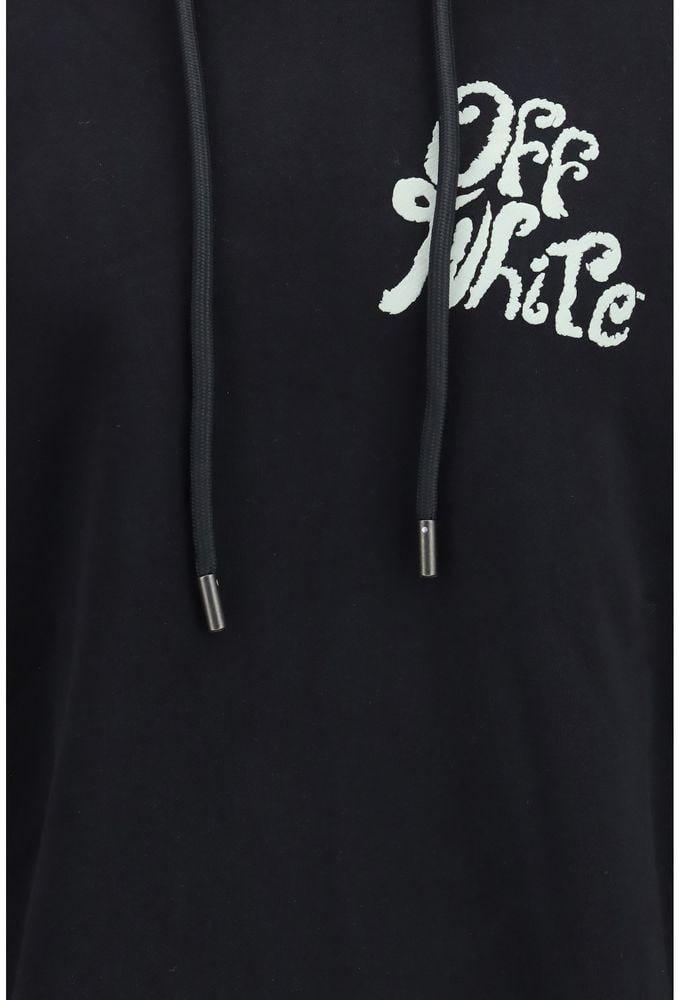 Off-White Black Cotton Sweatshirt Zwart