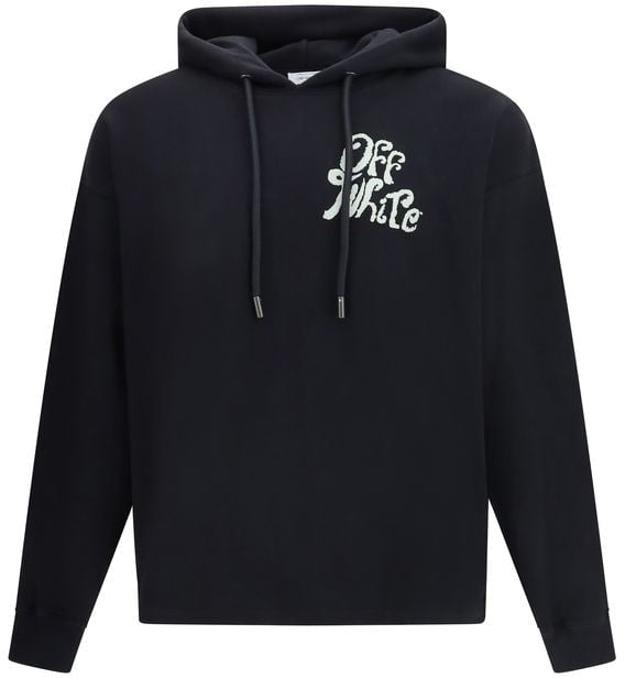 Off-White Black Cotton Sweatshirt Zwart