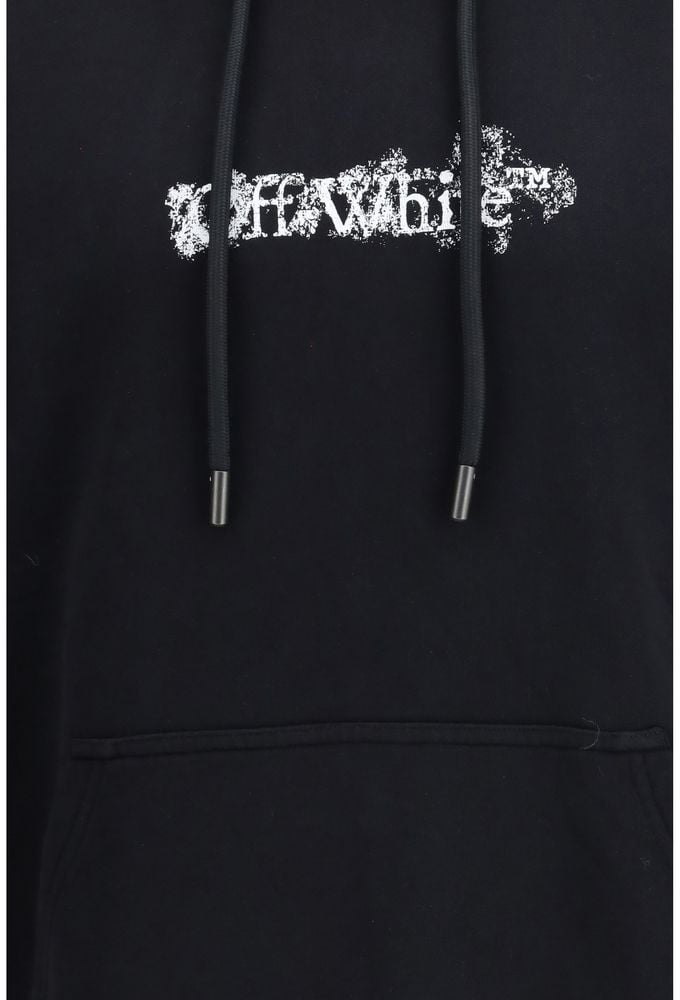 Off-White Black Cotton Sweatshirt Zwart
