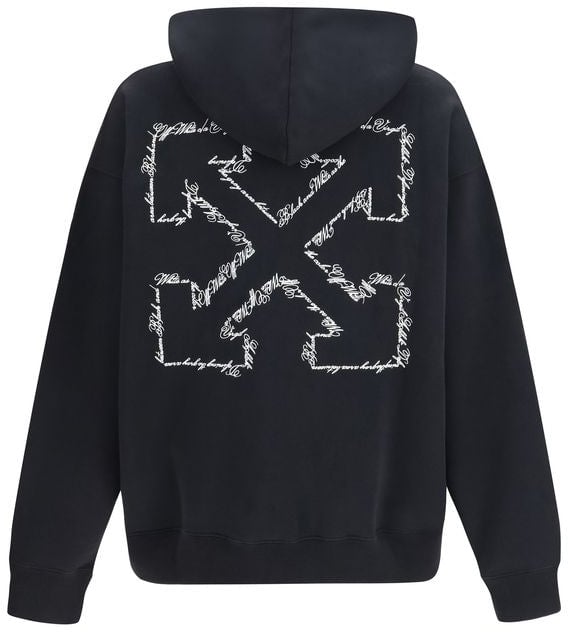 Off-White Black Cotton Sweatshirt Zwart