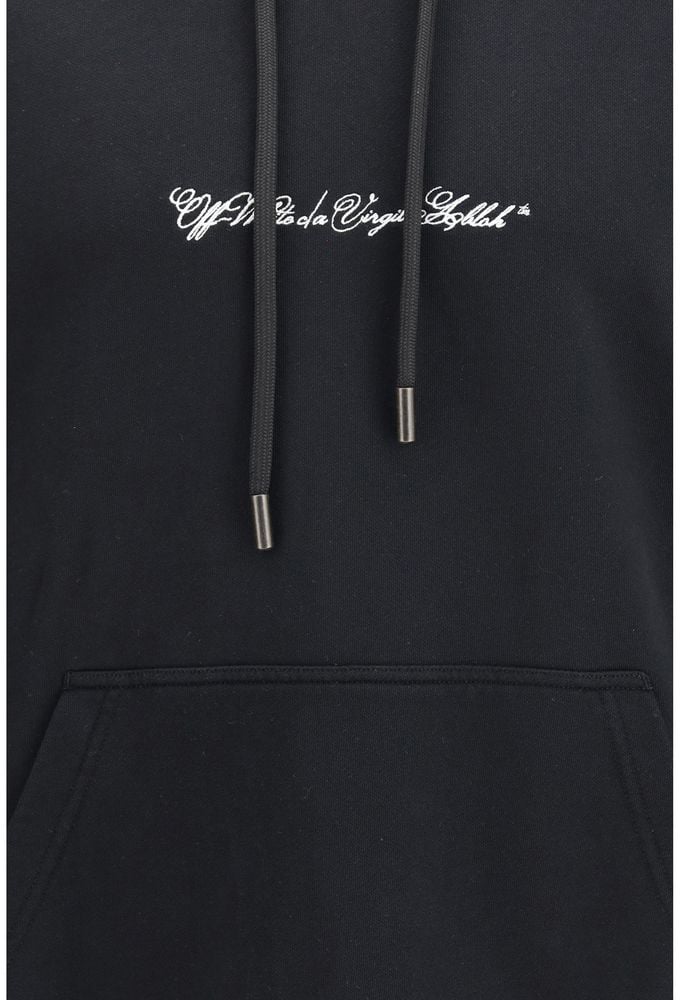 Off-White Black Cotton Sweatshirt Zwart