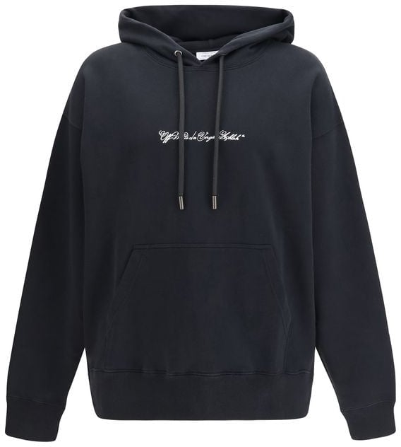 Off-White Black Cotton Sweatshirt Zwart