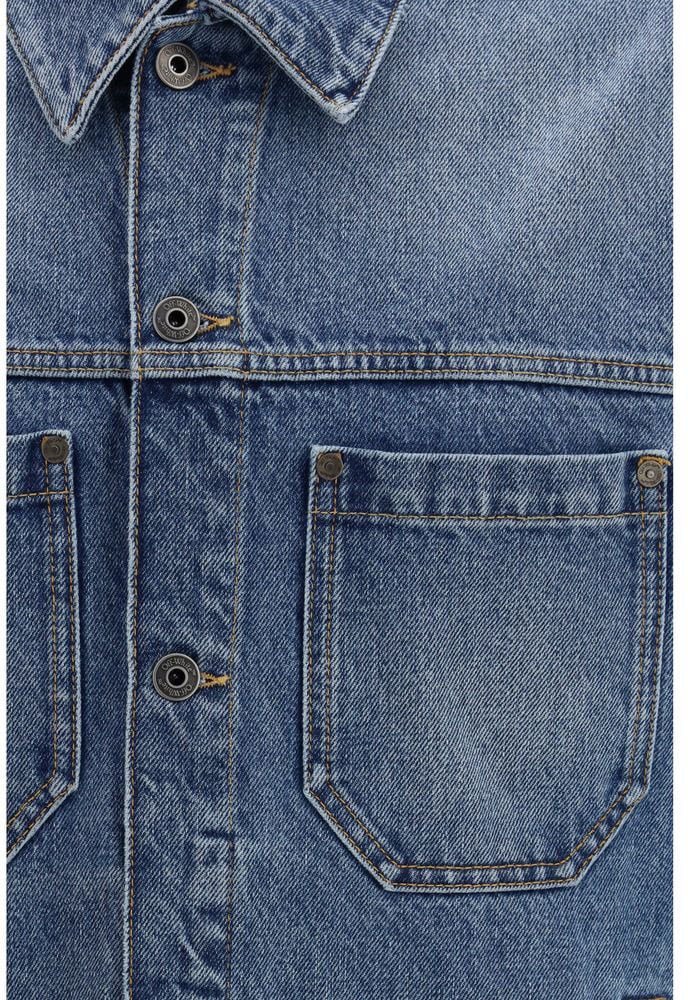 Off-White Blue Cotton Denim Jacket Blauw