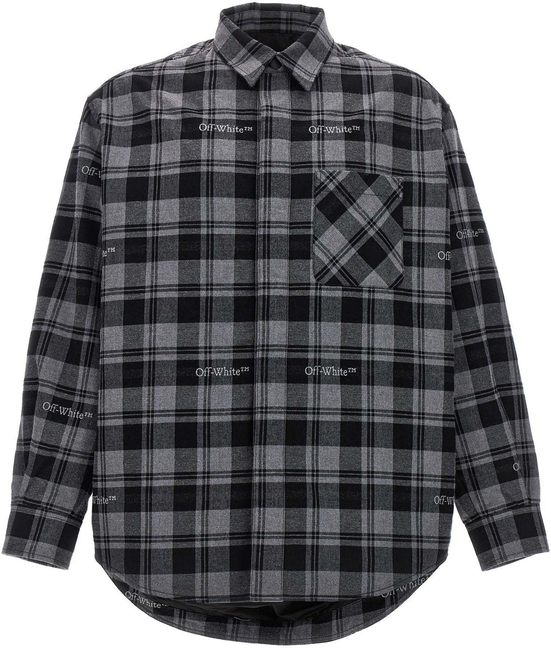 Off-White Gray Cotton Shell Jacket Grijs