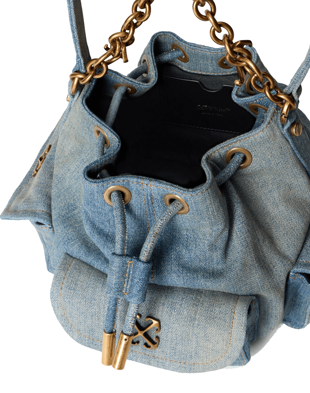 OFF-WHITE Off White Dumbo B Bucket Bag Denim Dirty Blue Blauw