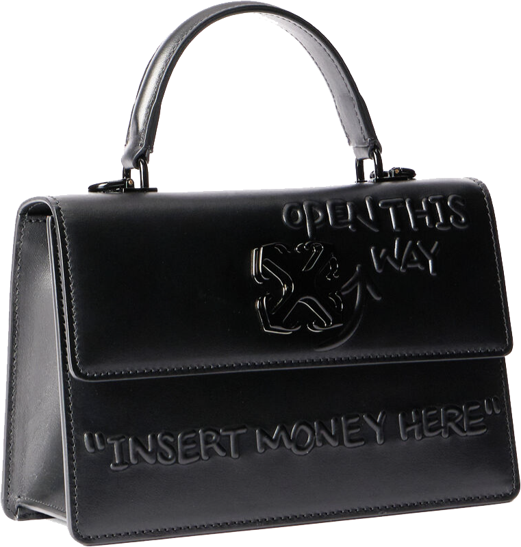 OFF-WHITE Off White Jitney 1.4 Top Handle Black Zwart