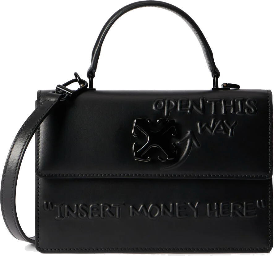 OFF-WHITE Off White Jitney 1.4 Top Handle Black Zwart