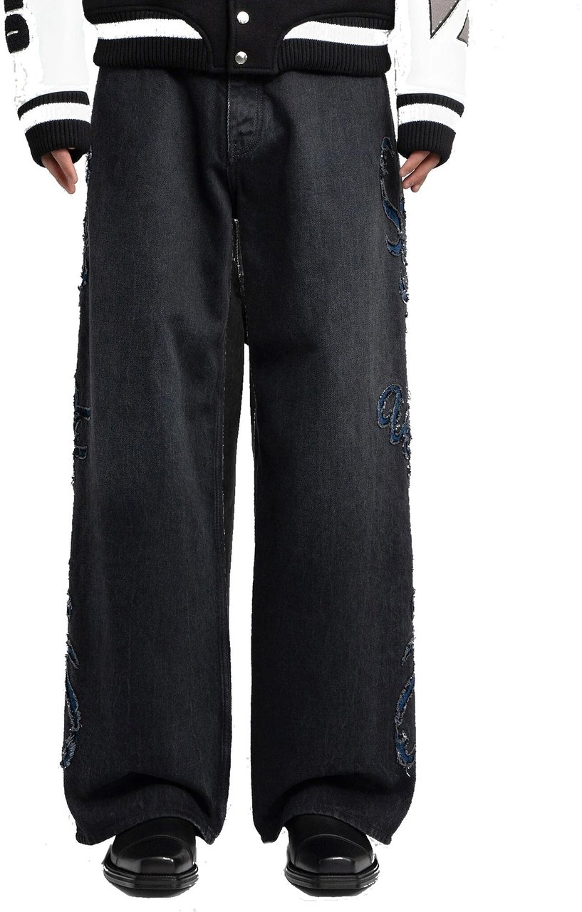 Off-White Denim Flared Jeans Zwart