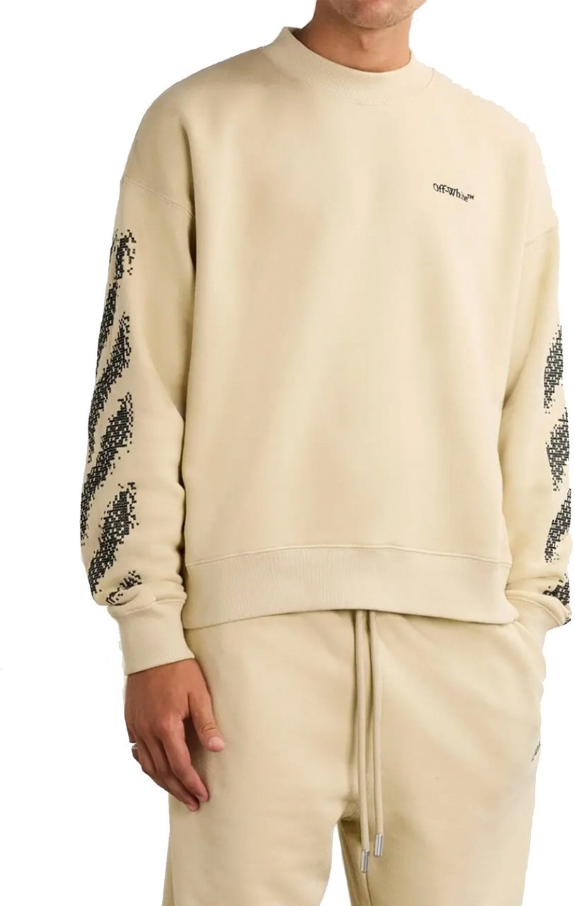 Off-White Logo Sweatshirt Beige