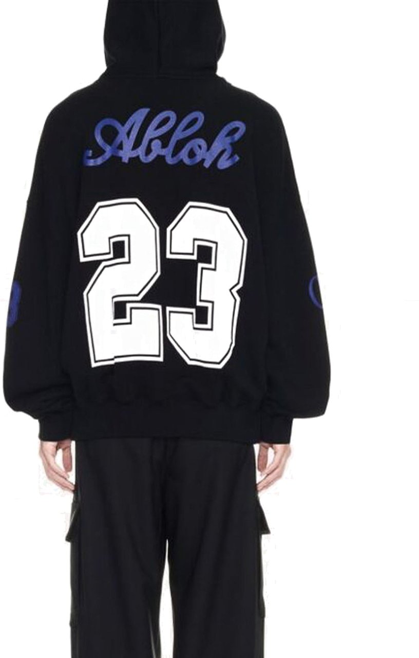 Off-White Hooded Sweatshirt Zwart