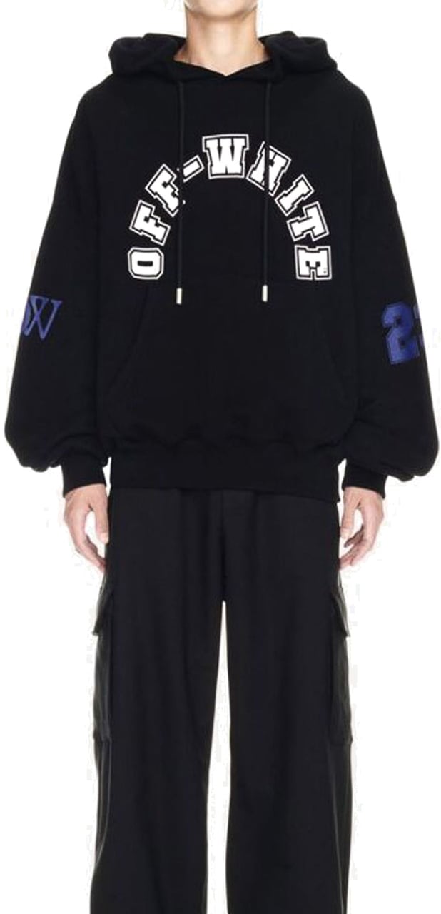 Off-White Hooded Sweatshirt Zwart