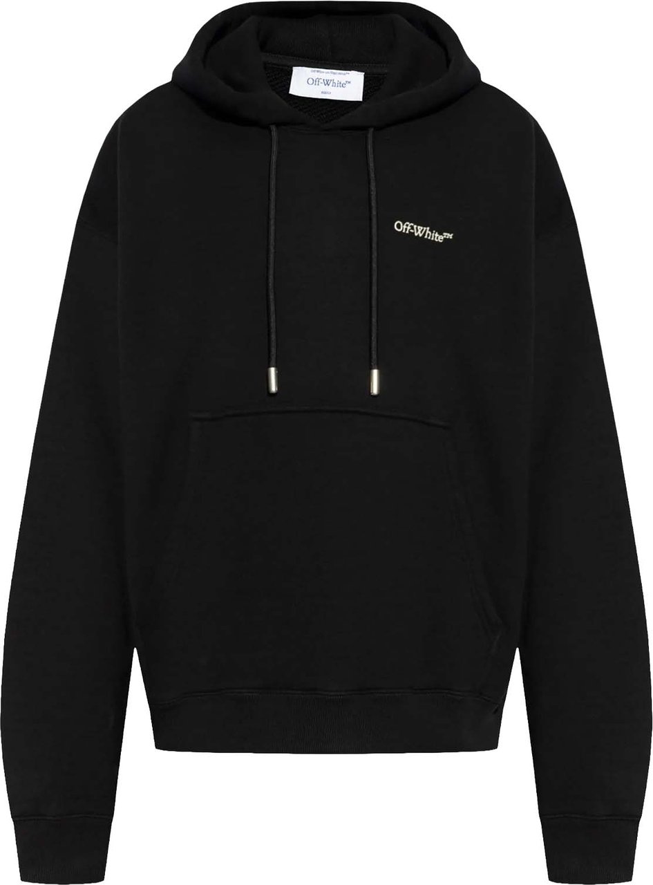 Off-White Logo Hooded Sweatshirt Zwart