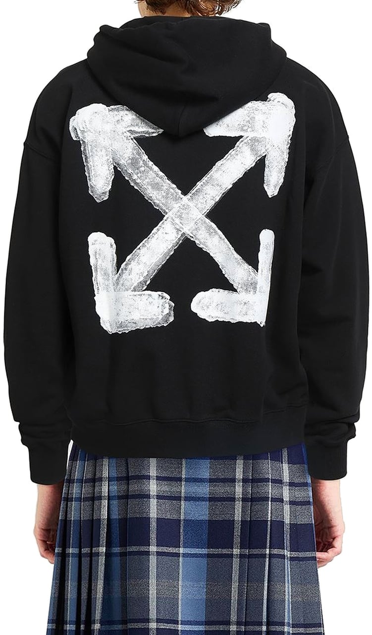 Off-White Hooded Logo Sweatshirt Zwart