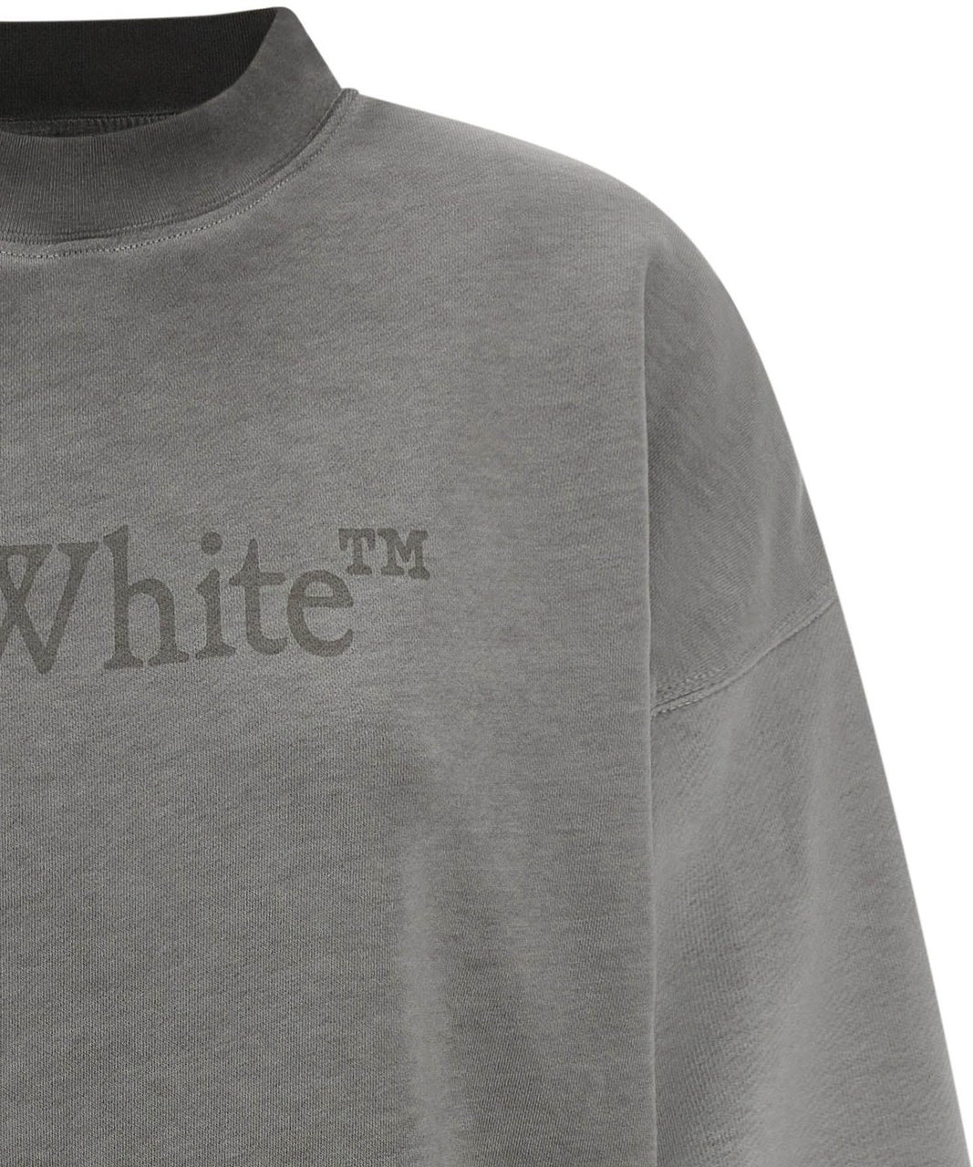 Off-White Gray Cotton Sweatshirt Grijs