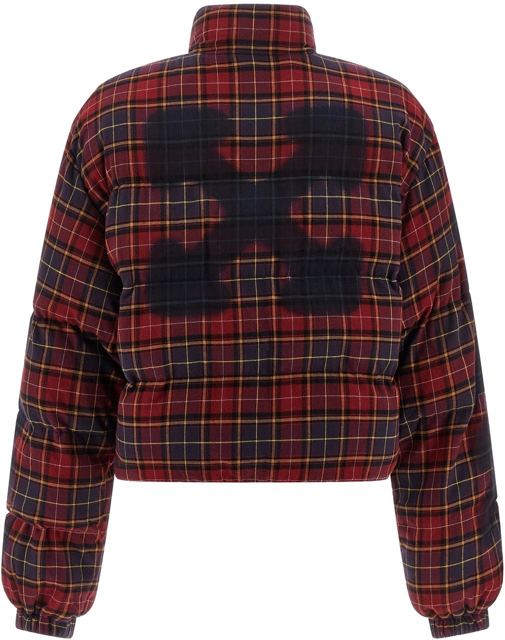 Off-White Bordeaux Cotton Full-Length Jacket Maroon