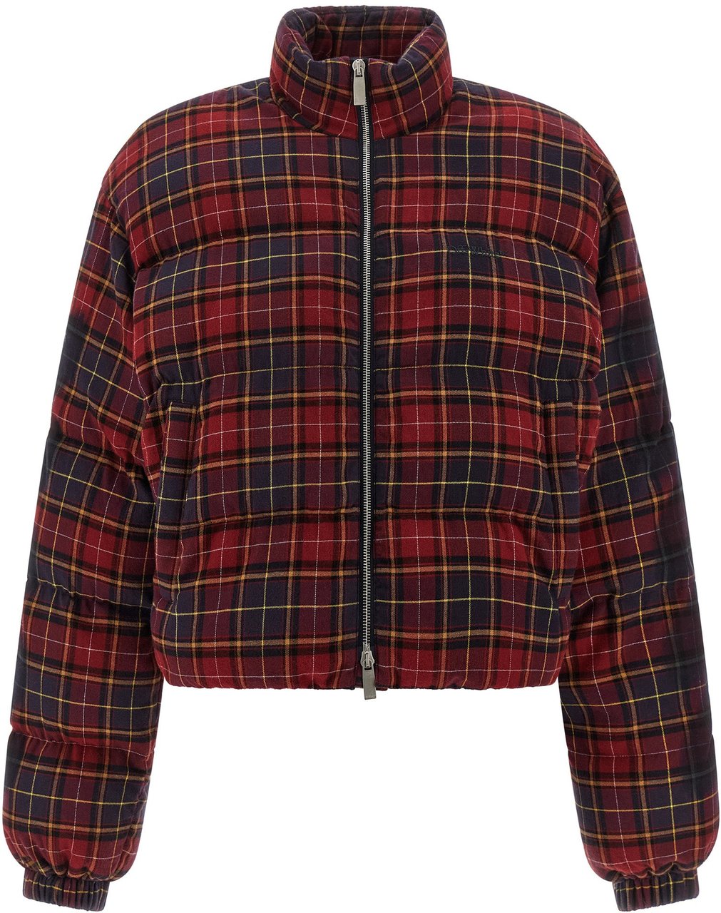 Off-White Bordeaux Cotton Full-Length Jacket Maroon