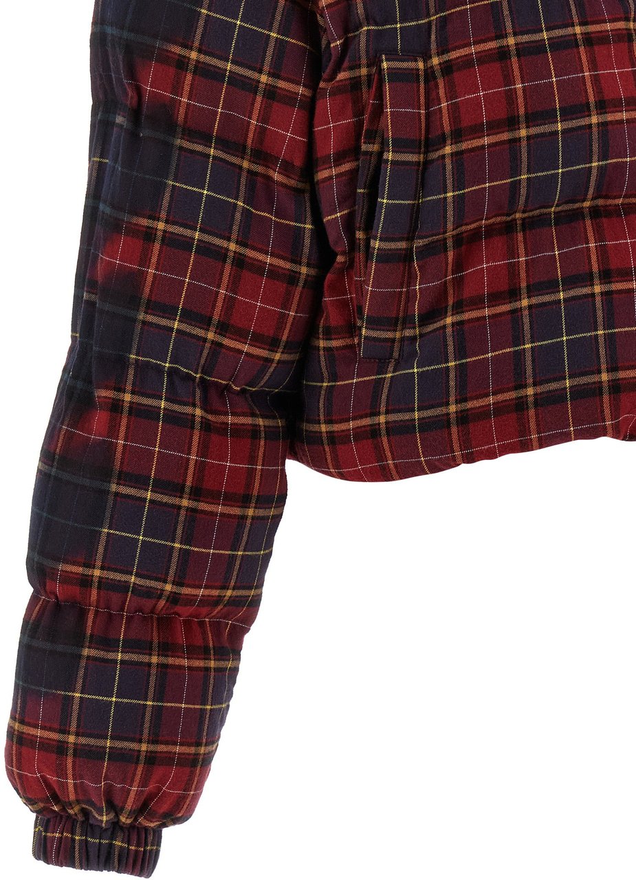 Off-White Bordeaux Cotton Full-Length Jacket Maroon