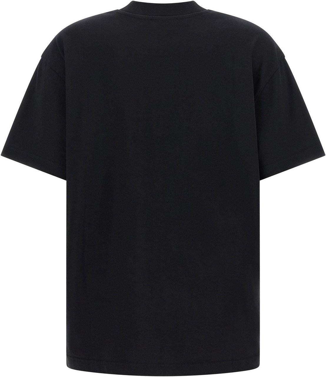 Off-White Black Cotton T-Shirt Zwart